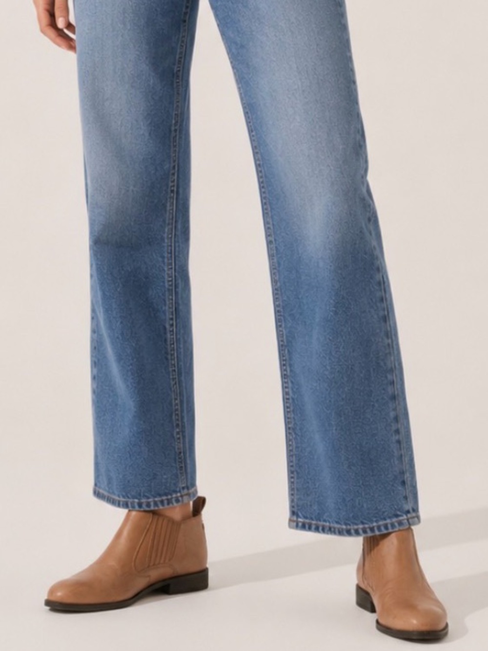Tan Leather Slip-On Booties